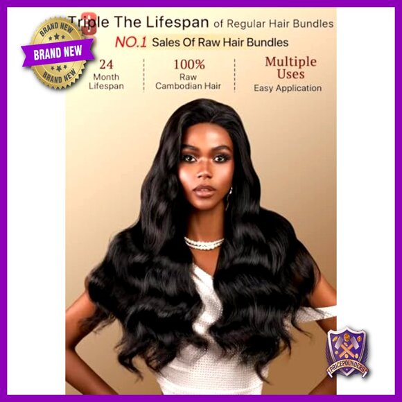 20 Inch Body Wave Human Hair Bundle, Raw Cambodian, Long-Lasting main image 6